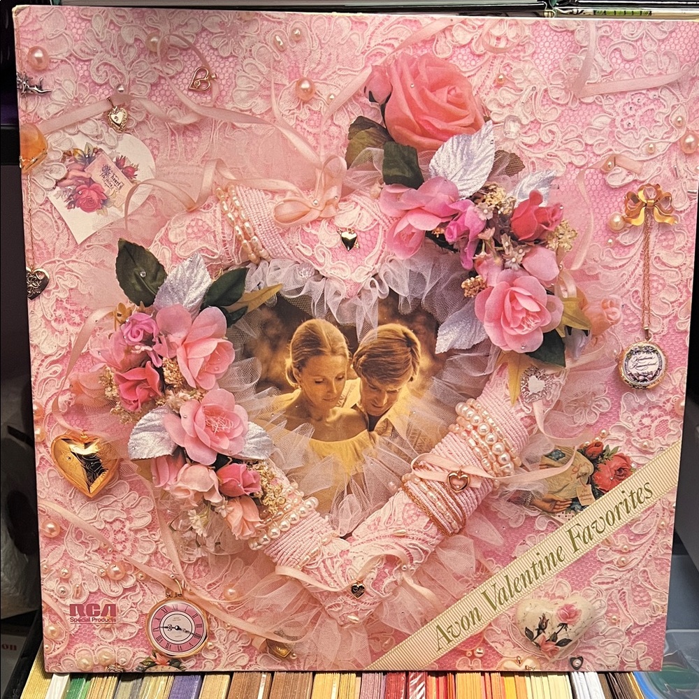 Avon Pink Floral Heart Album